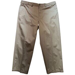 Oak Hill Men's Classic Fit Premium Chino Pants Flat Front Size 46x30 Khaki Solid